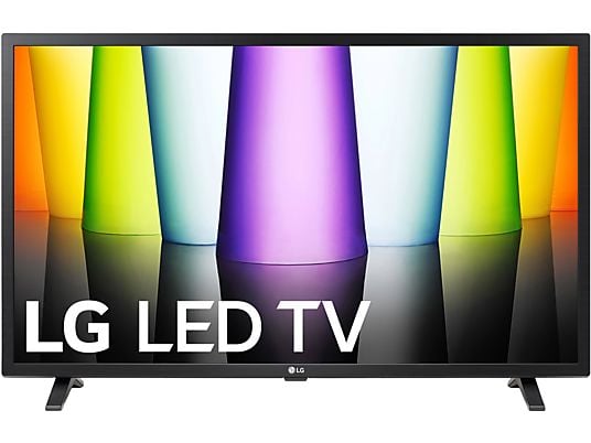 LG 32LQ630B6LA 32" LED TV with HD resolution and α5 Gen5 AI Processor, featuring a sleek black design.